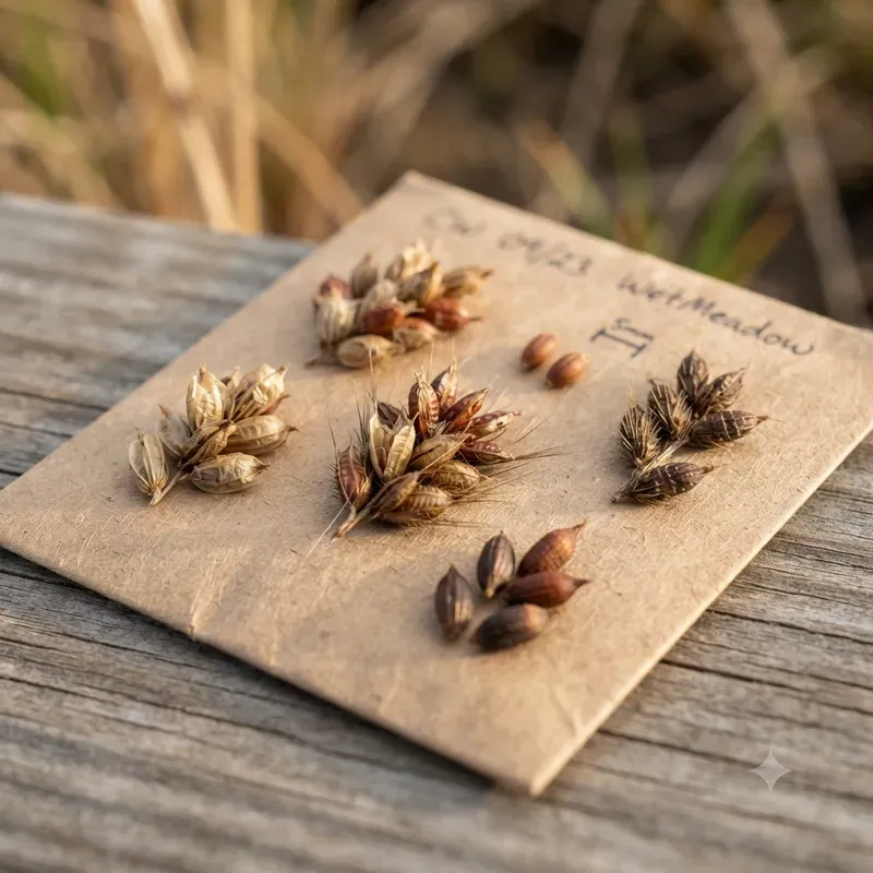 Native Seed Collection Macro Photo Builders