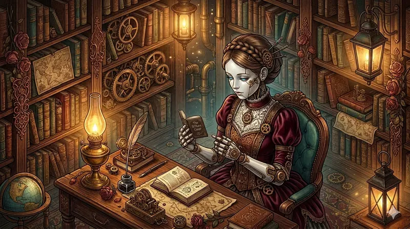 Steampunk Lofi Cyborg Desktop Wallpapers