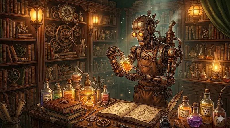 Steampunk Lofi Cyborg Desktop Wallpapers