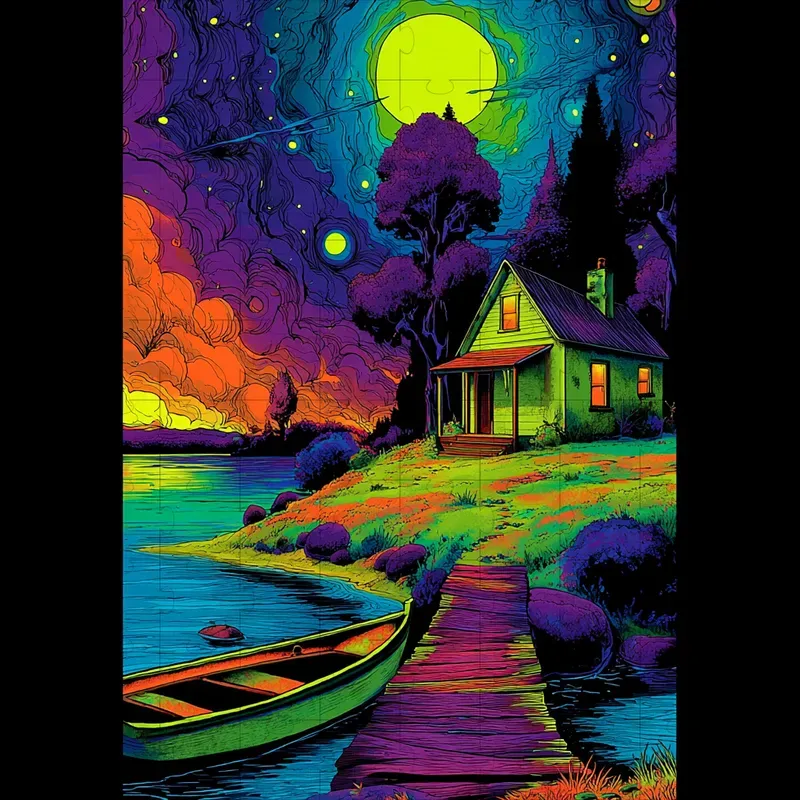 Ink Neon Psychedelic Blacklight Pops