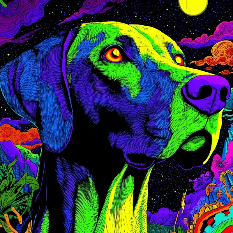 Ink Neon Psychedelic Blacklight Pops