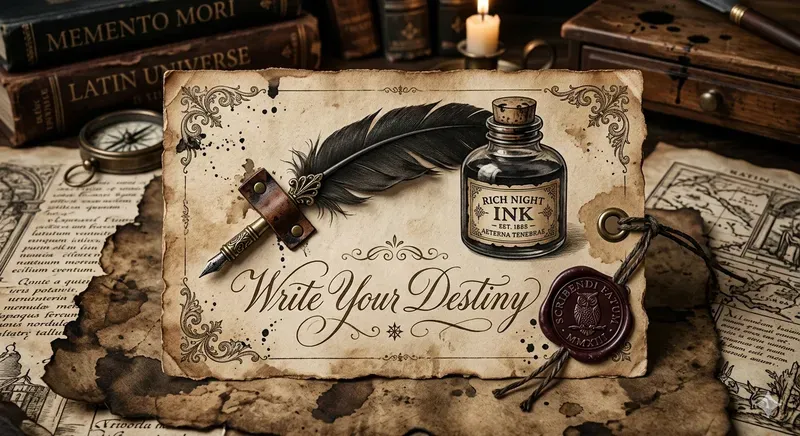 Quill Ink Bottle Tags