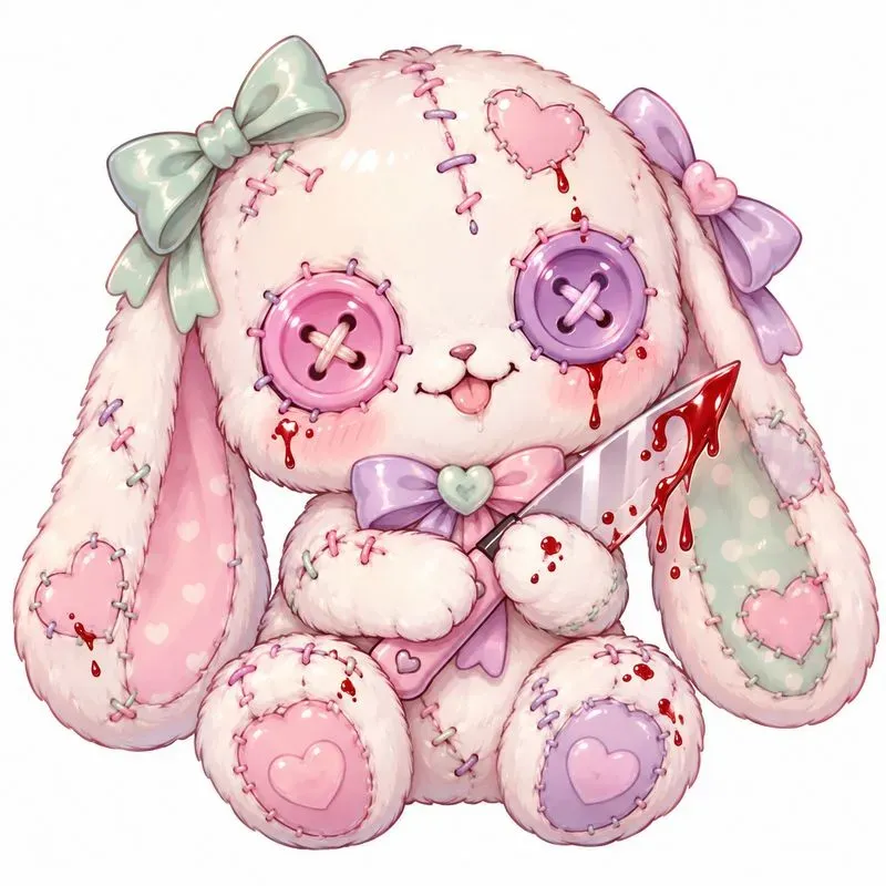 Pastel Creepy Cute Horror Cliparts