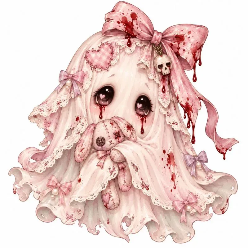 Pastel Creepy Cute Horror Cliparts
