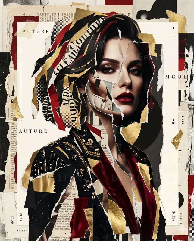 Highfashion Collage Portrait Labs