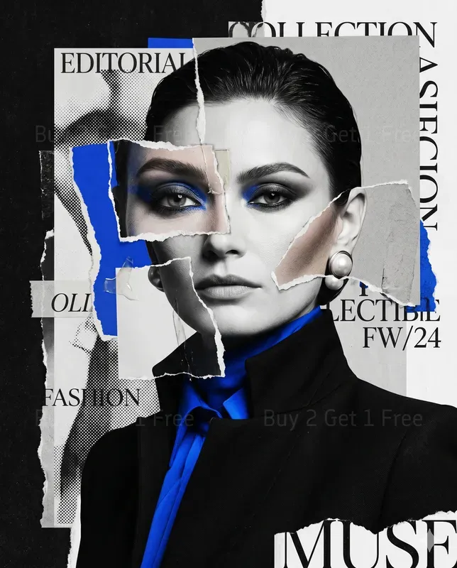 Highfashion Collage Portrait Labs
