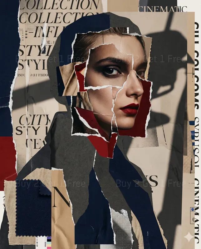 Highfashion Collage Portrait Labs