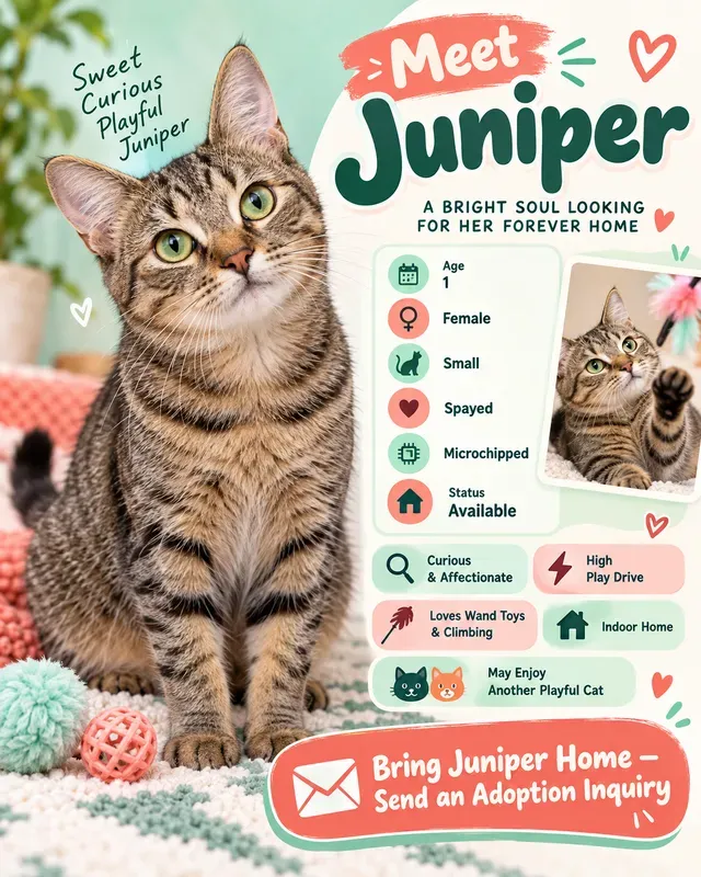 Pet Adoption Profile Flyer Social Cards