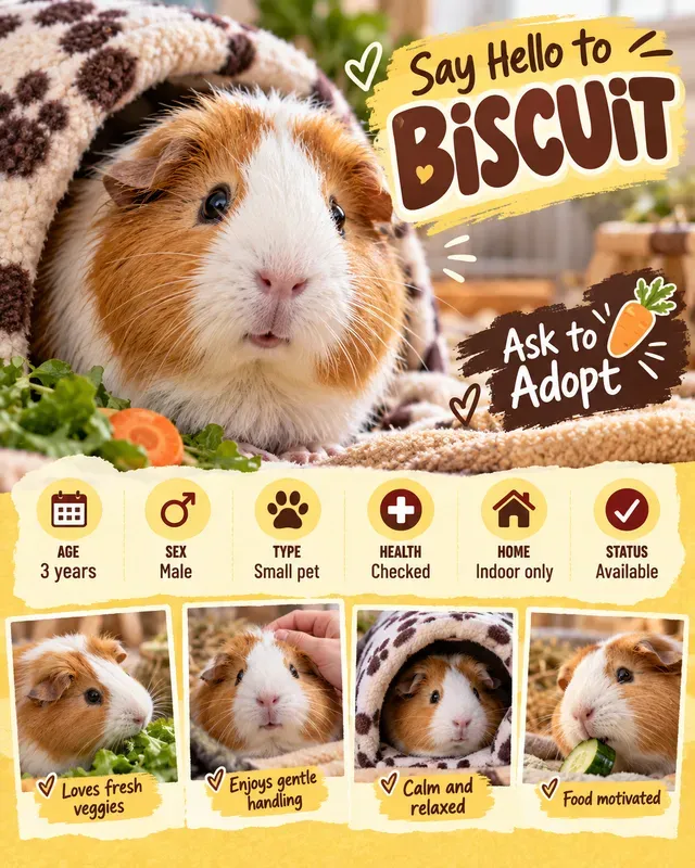 Pet Adoption Profile Flyer Social Cards