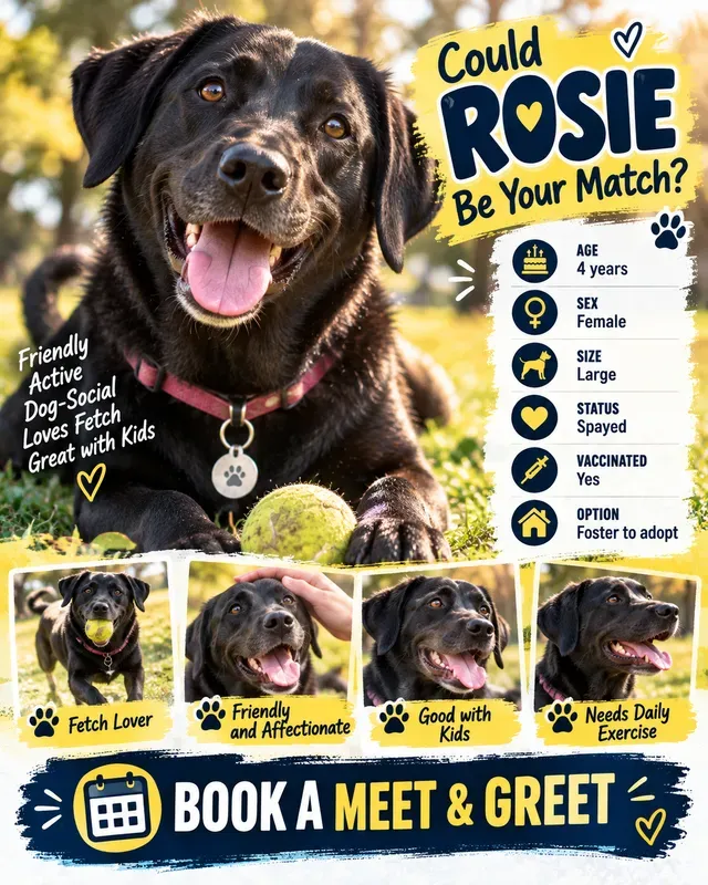 Pet Adoption Profile Flyer Social Cards