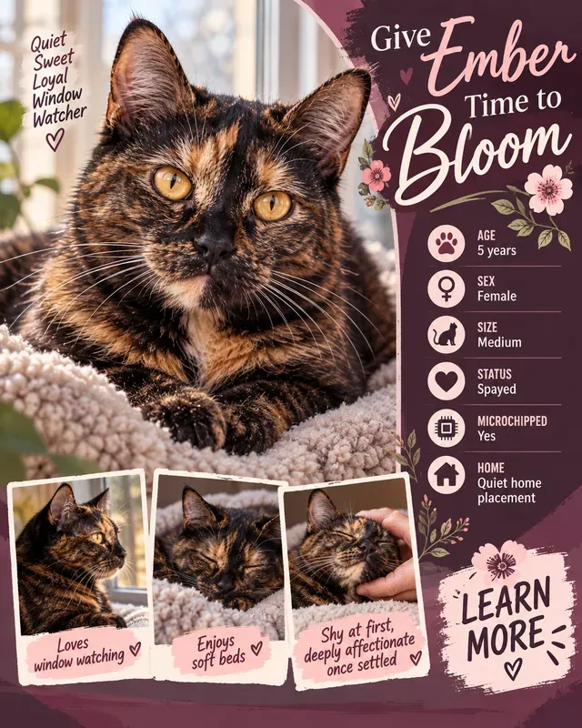 Pet Adoption Profile Flyer Social Cards