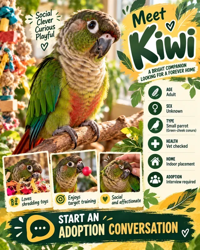 Pet Adoption Profile Flyer Social Cards
