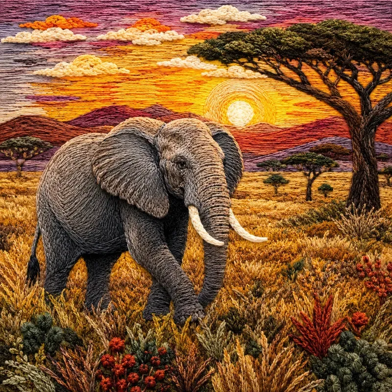 Premium Thread Art Scenes