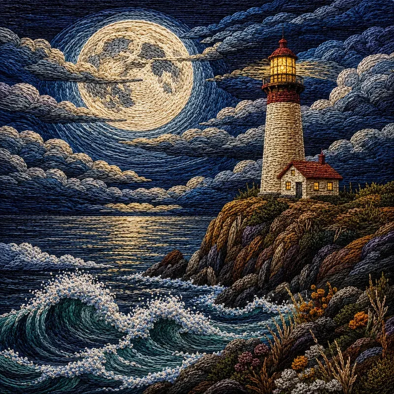 Premium Thread Art Scenes