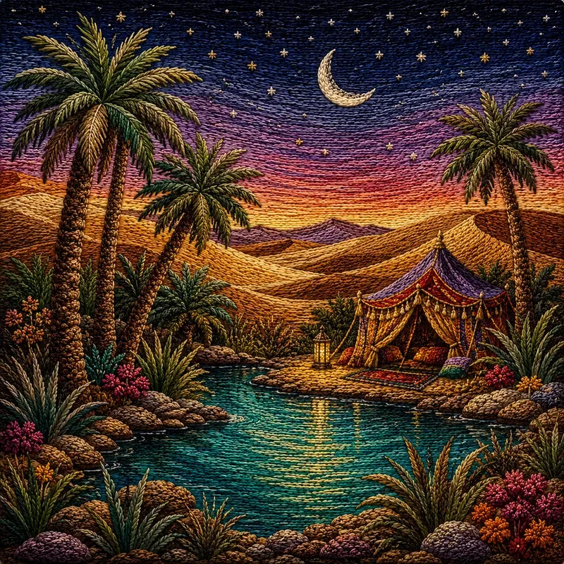 Premium Thread Art Scenes