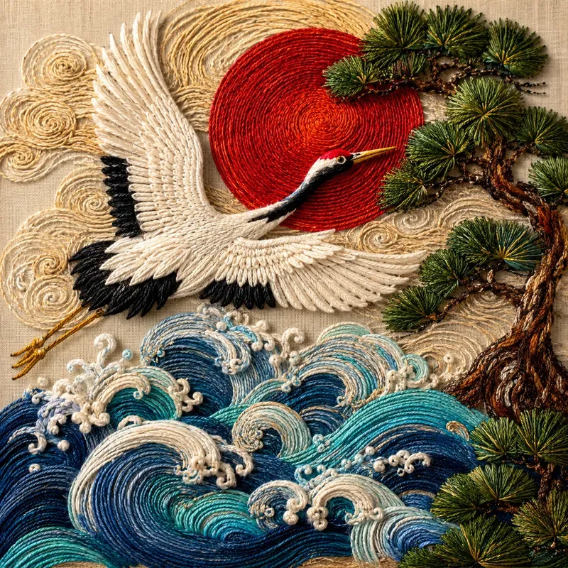 Premium Thread Art Scenes