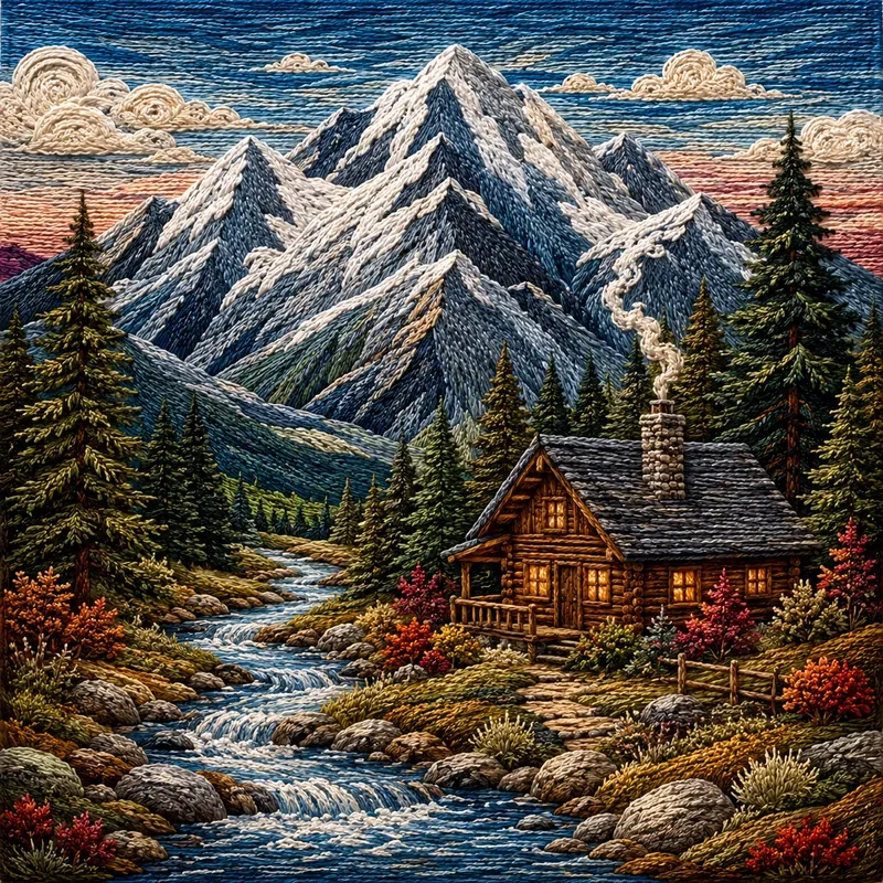 Premium Thread Art Scenes
