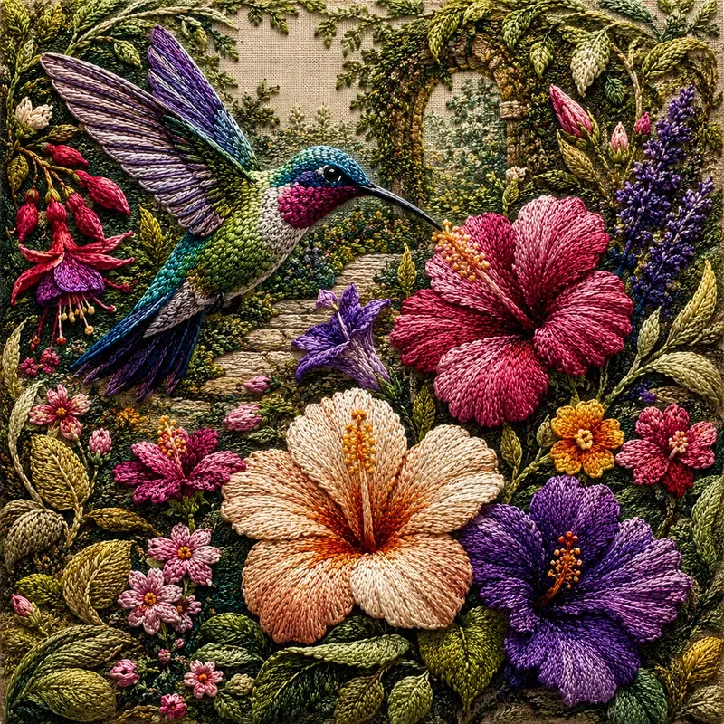 Premium Thread Art Scenes