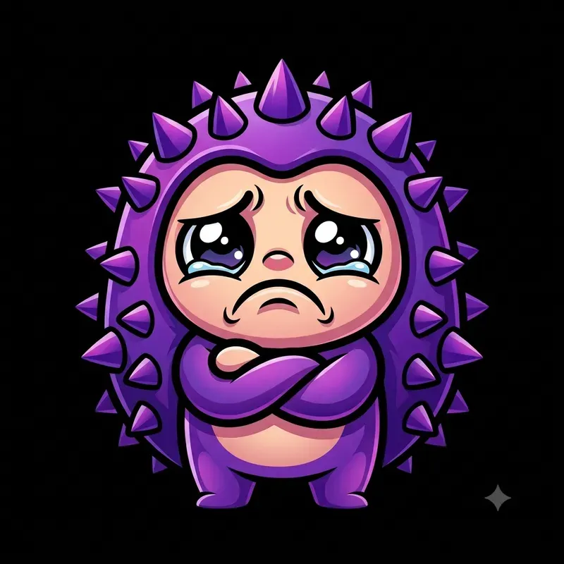 Angry Durian Chibi Sticker Meme Art