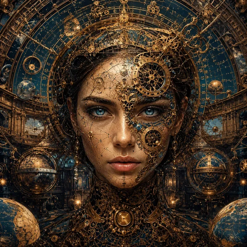 Mechanical Soul Futuristic Portrait Fuses