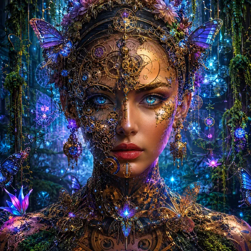 Mechanical Soul Futuristic Portrait Fuses