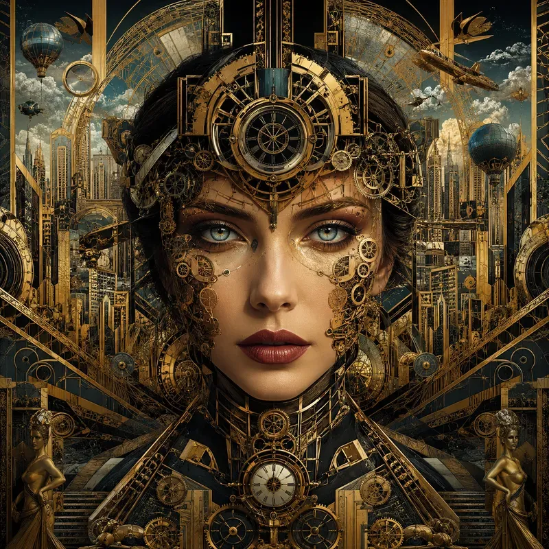 Mechanical Soul Futuristic Portrait Fuses