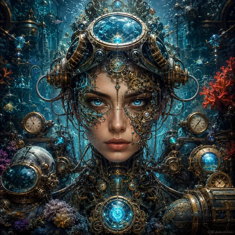 Mechanical Soul Futuristic Portrait Fuses