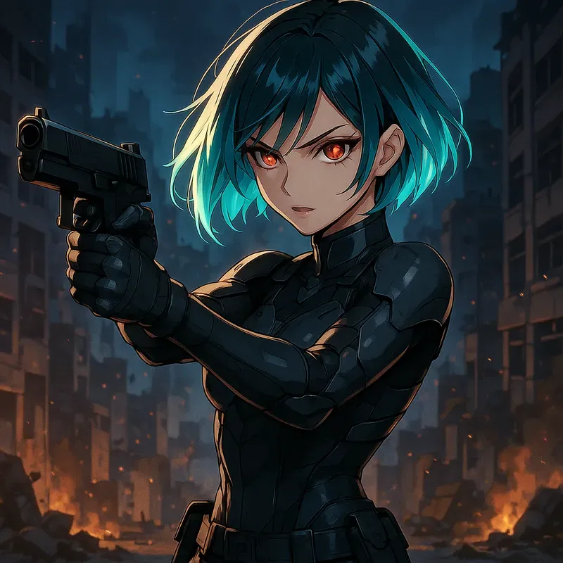 Anime Girls Assassins In Tactical Gear