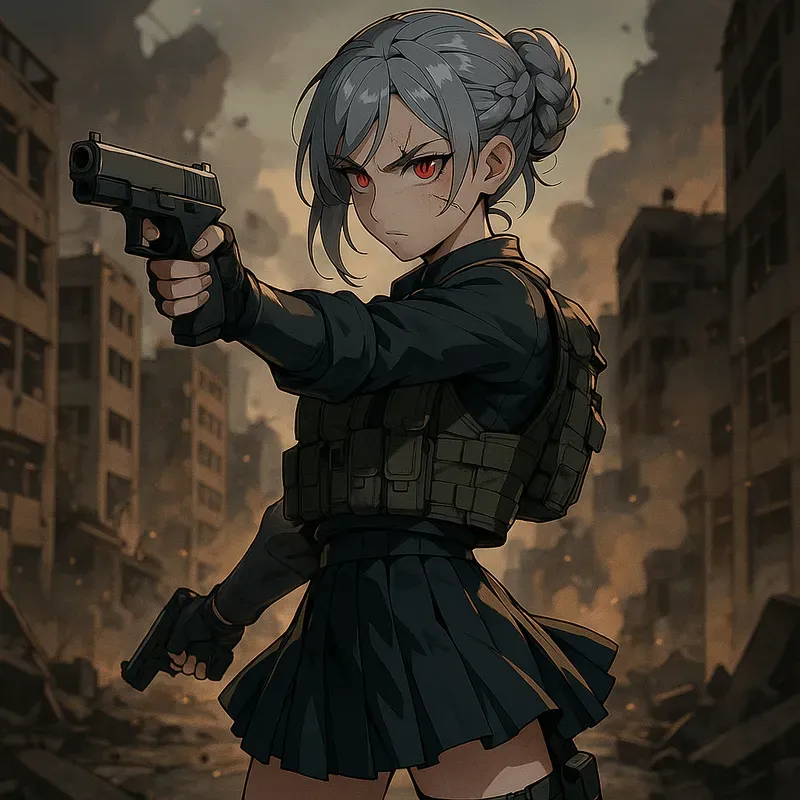 Anime Girls Assassins In Tactical Gear