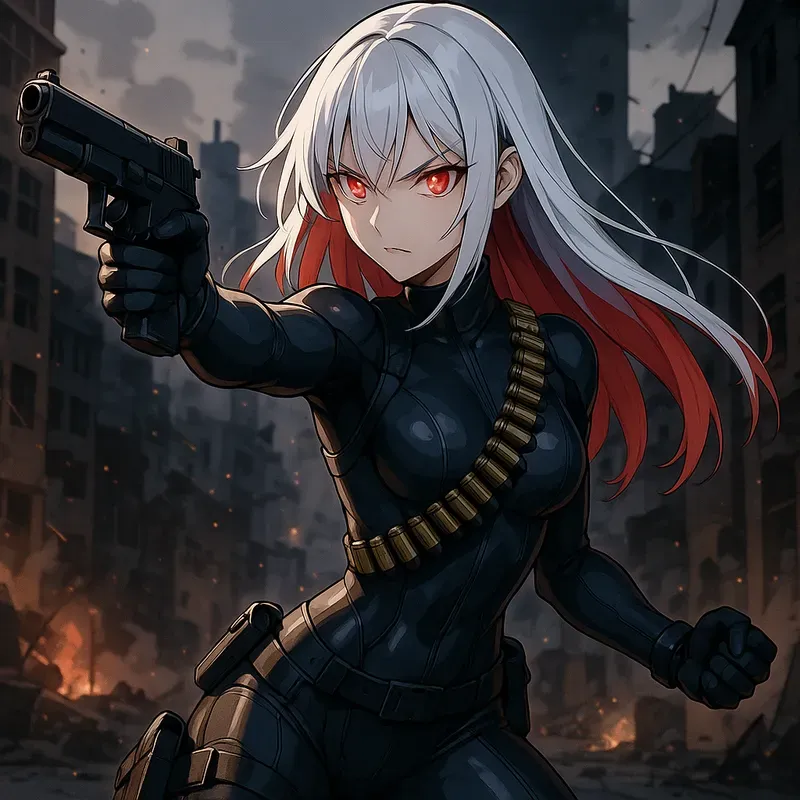 Anime Girls Assassins In Tactical Gear