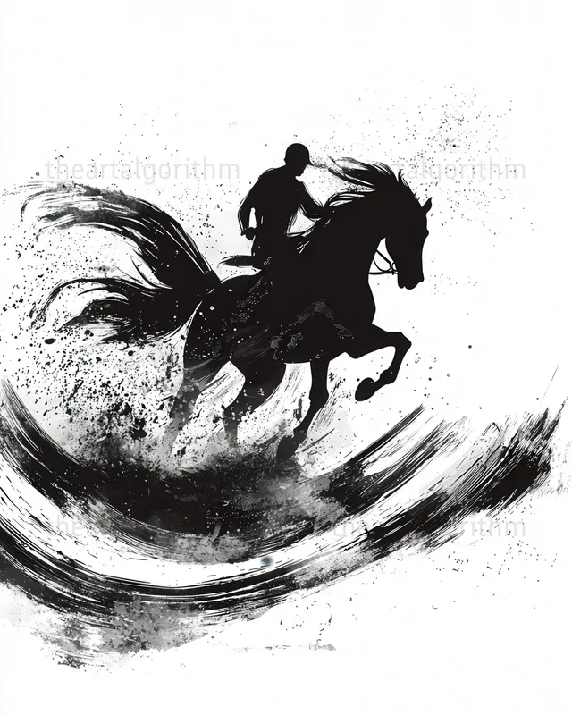 Dynamic Silhouettes Ink Illustrations