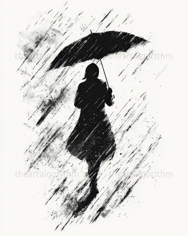 Dynamic Silhouettes Ink Illustrations