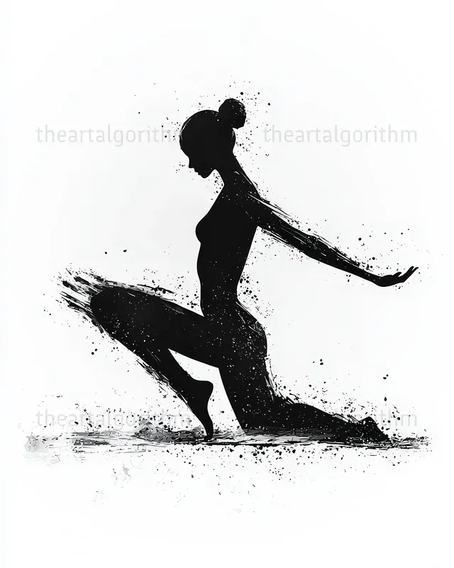 Dynamic Silhouettes Ink Illustrations