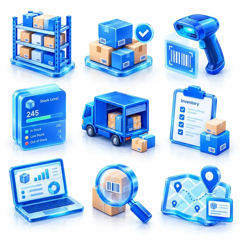 3D Ecommerce Icons 4 Creative Sets