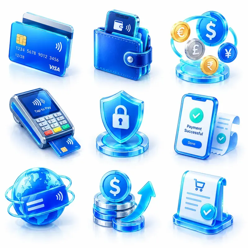 3D Ecommerce Icons 4 Creative Sets