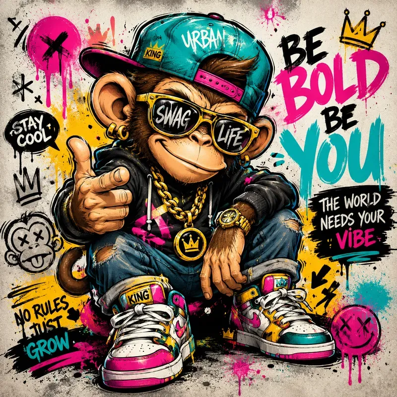 Urban Graffiti Mascot Pop Art