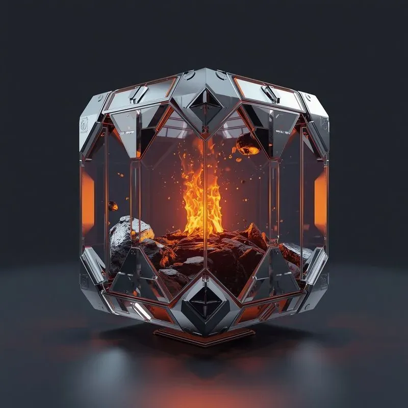3D Cyber Crystal Data Blocks
