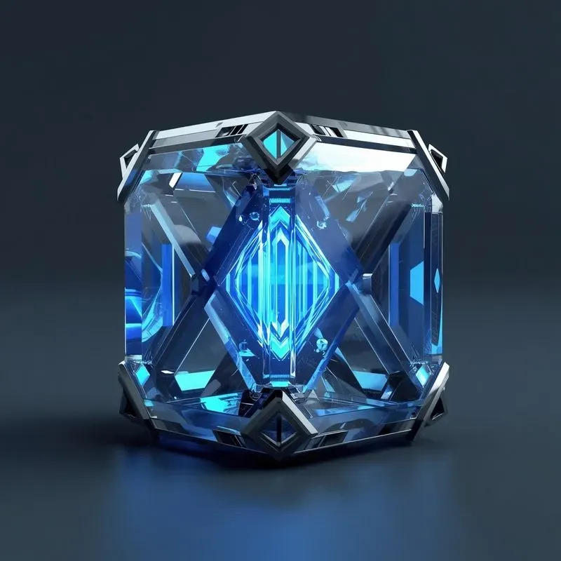 3D Cyber Crystal Data Blocks