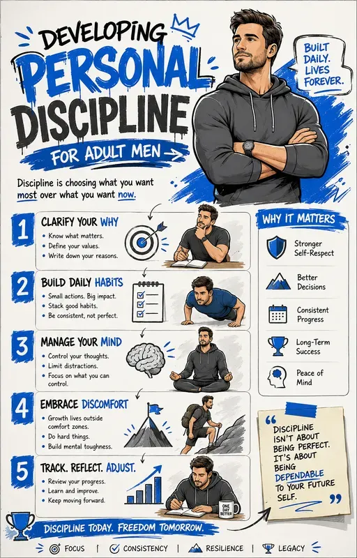 Mens Confidence Infographic Sketchnotes