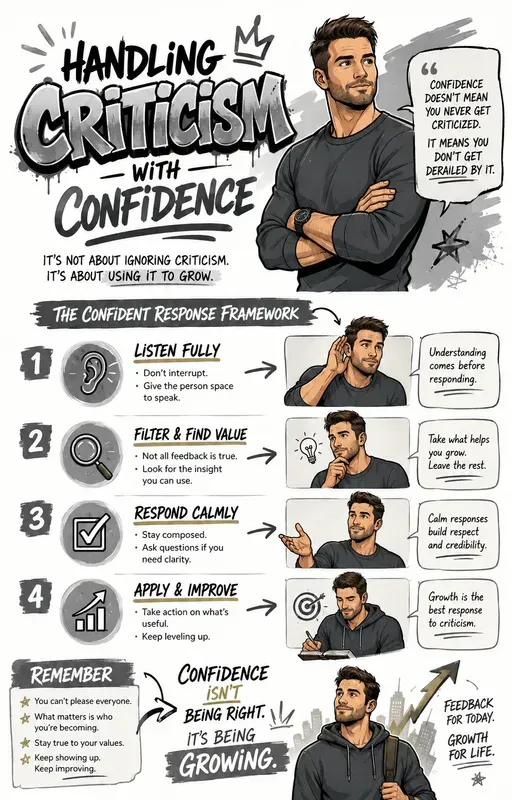 Mens Confidence Infographic Sketchnotes