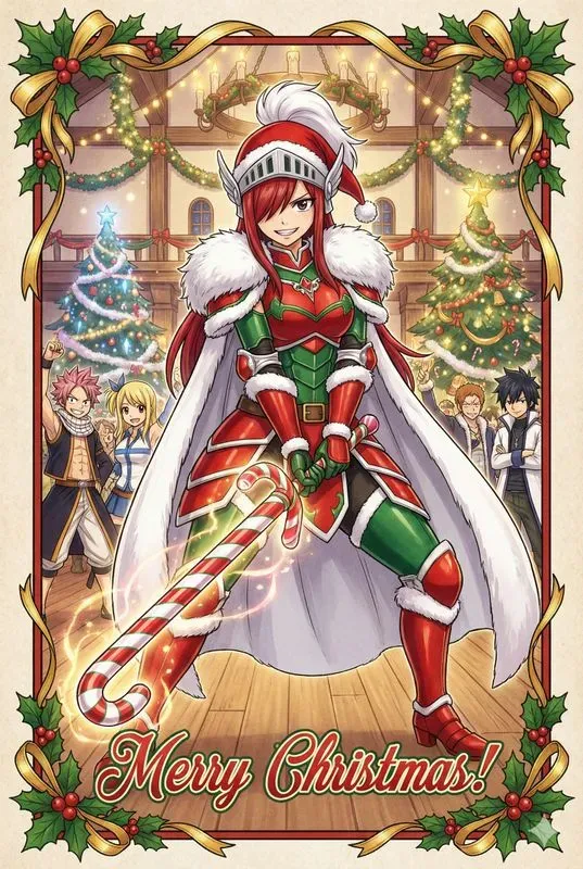 Anime Christmas Postcards