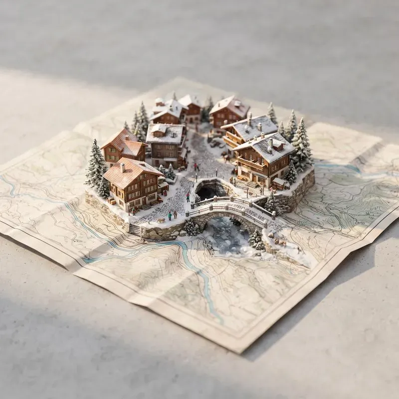 Paper Map Pop Out Cities