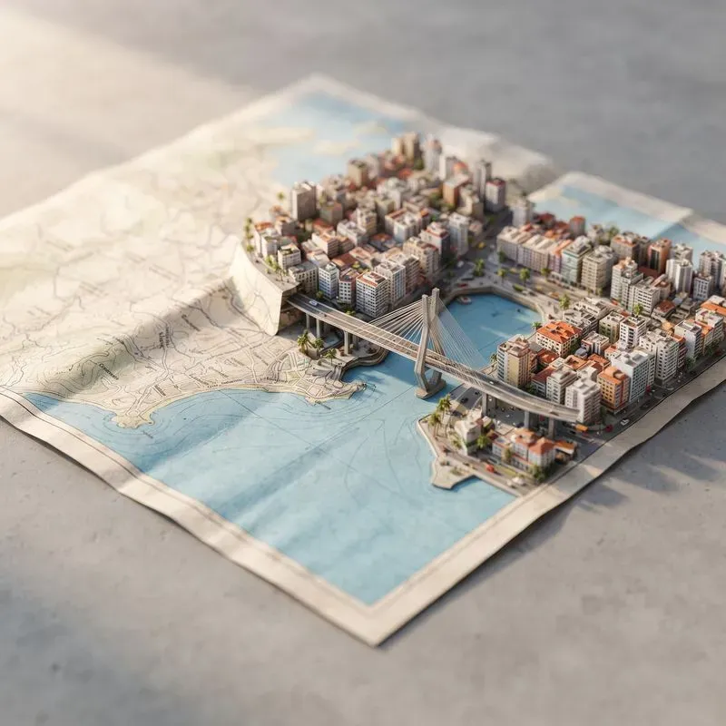 Paper Map Pop Out Cities