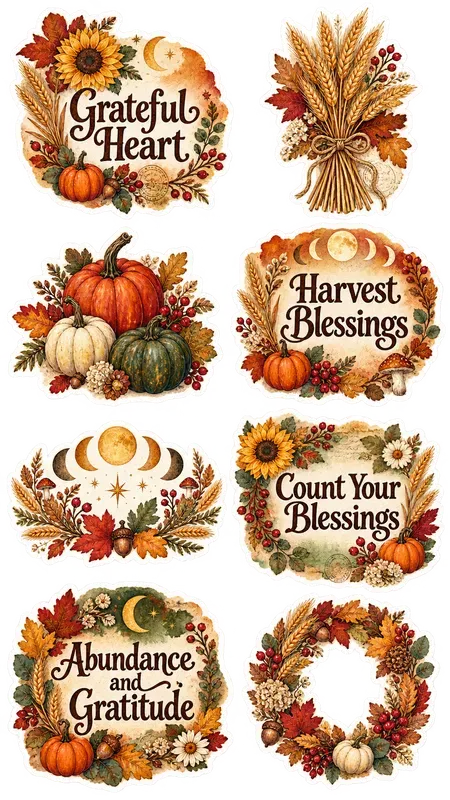 Autumn Equinox Quote Stickers Png