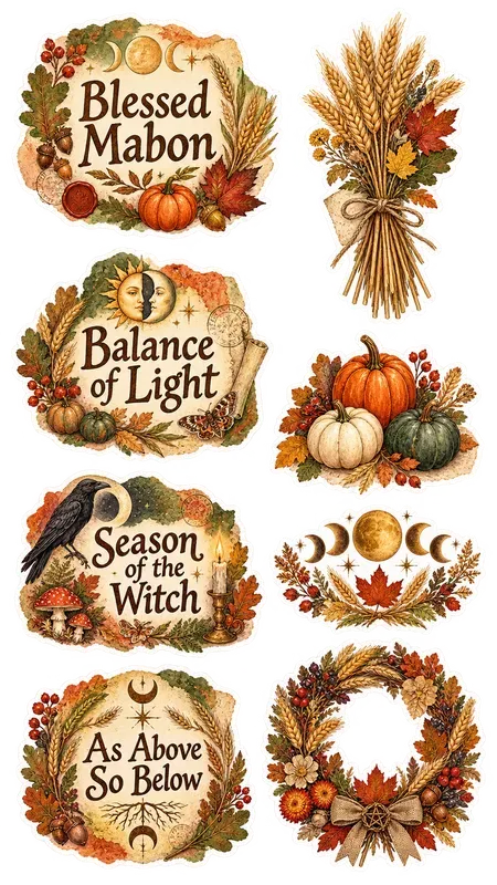 Autumn Equinox Quote Stickers Png