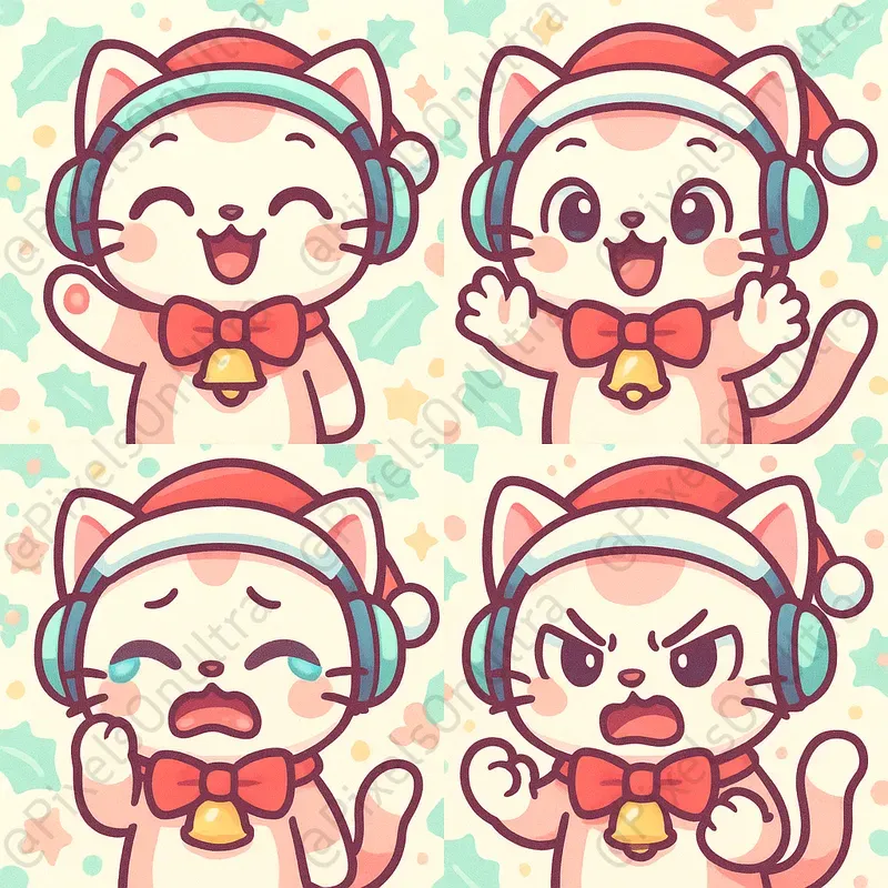 Chibi Animal Streamer Emojis Icons