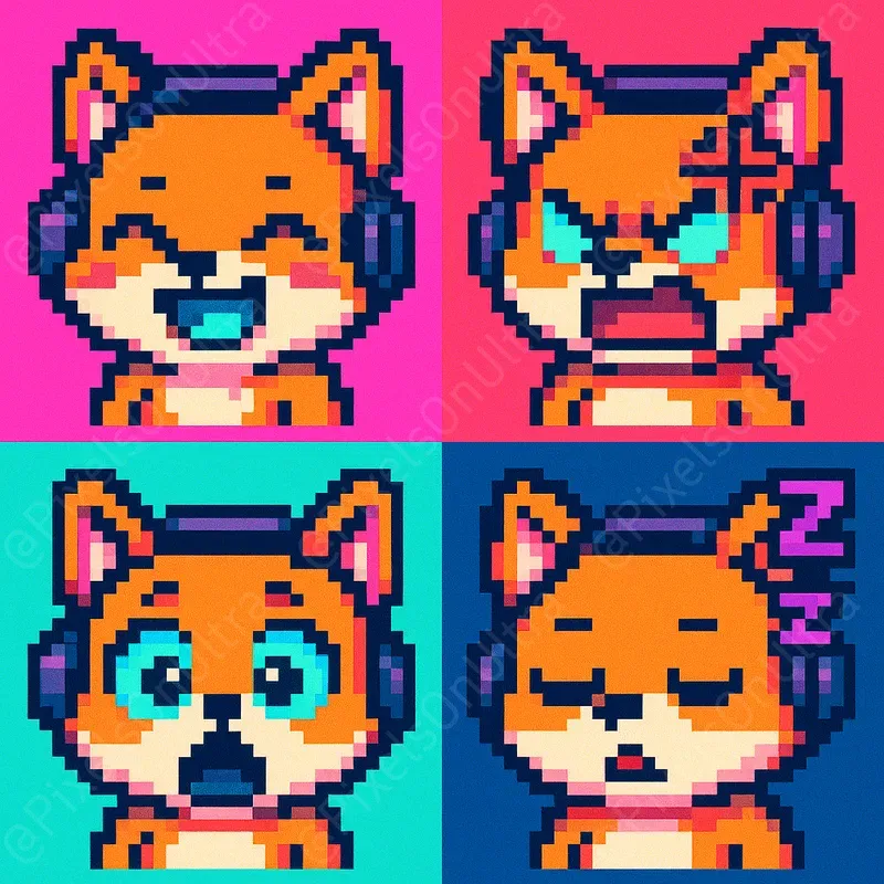 Chibi Animal Streamer Emojis Icons