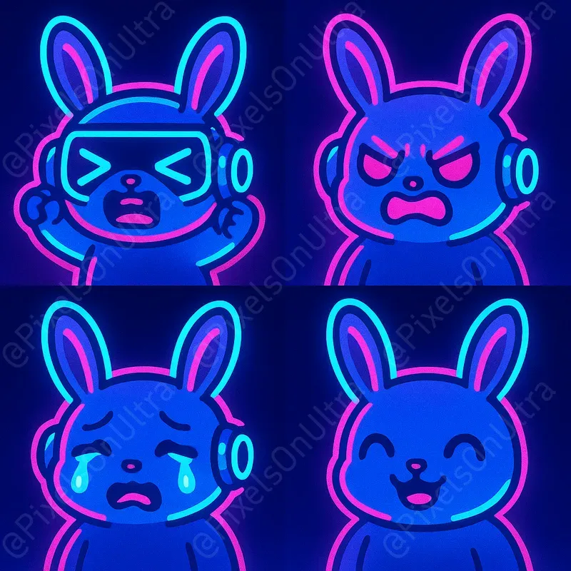 Chibi Animal Streamer Emojis Icons