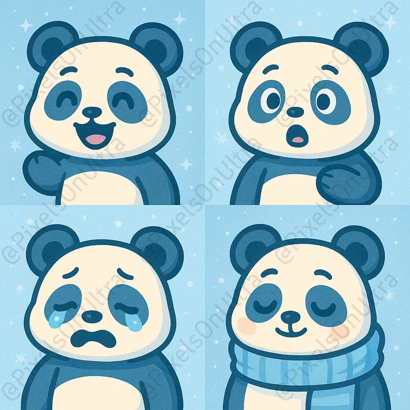 Chibi Animal Streamer Emojis Icons