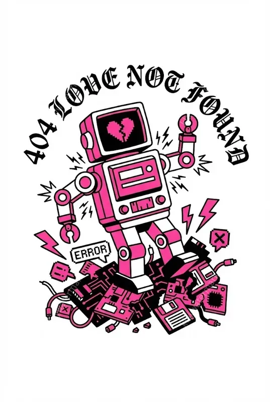 Y2k Anti Valentine Tattoo Flash
